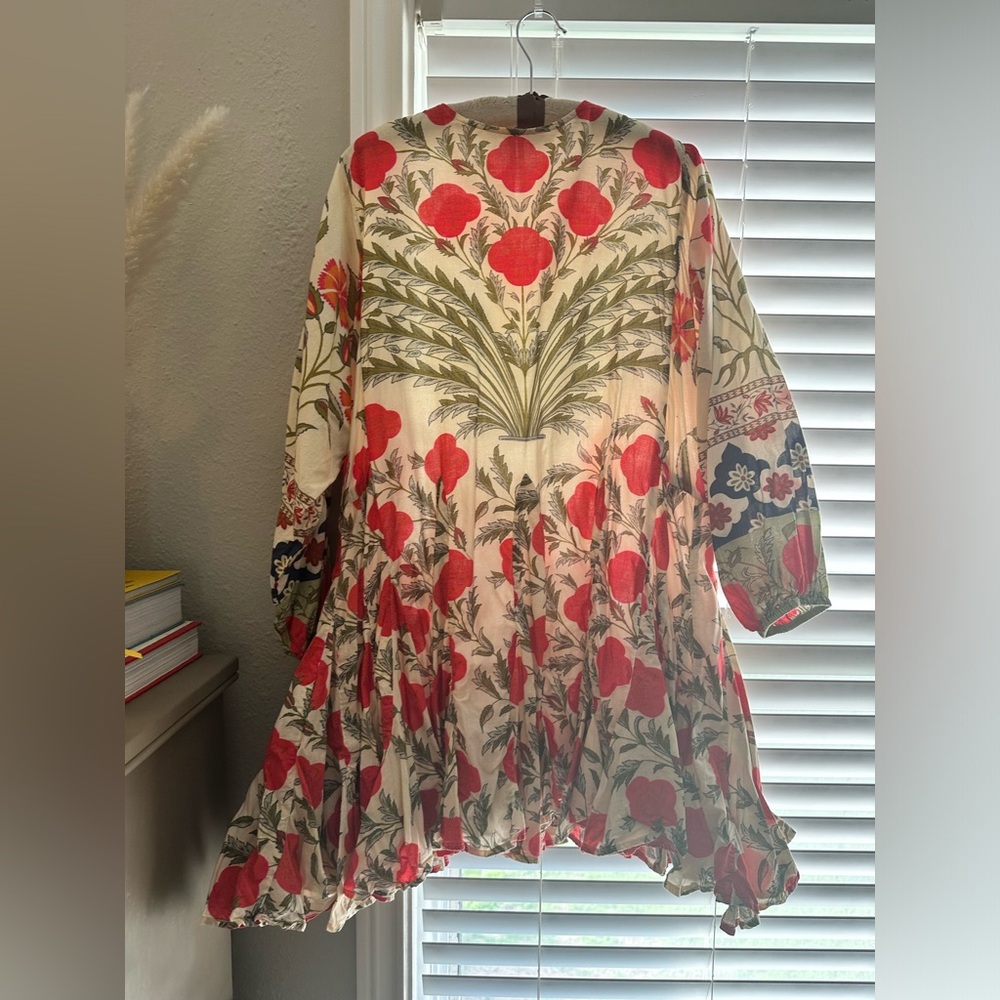 RHODE Ella cotton printed mini dress, size extra small